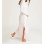 Barefoot Dreams NWT  Luxe Milk Jersey Duster Robe Pearl White Size S/M Photo 2