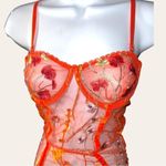 one piece orange sheer mesh Nighty! New Size L Photo 1