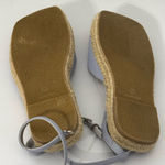 Maryam Light Blue Faux Leather Upper Sandals with Adjustable Ankle Strap Sz 37 Photo 4