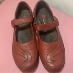 Burgundy Leather Mary Jane Shoes Ladies Size 38 Maitai US 7 Red Photo 2