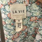 Rebecca Taylor La vie,  Adelie green and salmon floral ruffle shoulder jumpsuit S Photo 3