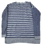 Boden Gray and Blue Striped Women's wool blend Sweater Size 4 Photo 1