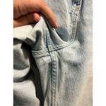 Mom High Rise Light Blue Jeans Ripped Knees Woman’s Size 18 Regular Photo 6