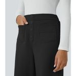 Halara NWT High Waisted Pockets Straight Leg Fleece Casual Pants - Size XS Photo 3