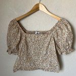 Madewell Smocked Floral Top Photo 2