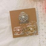 Rose Gold, Classic Gold, & Silver Pearl Floral Metal Double Photo 0