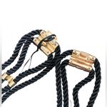 ZARA  Women’s Black Rope Gold Metal Fashion Belt NWOT Photo 3