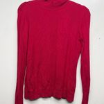 Tribal Mock Neck Pullover Red Long Sleeve Sweater Women's Size Medium Photo 0