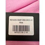 White Fox Boutique  RECKLESS HEART MINI‎ DRESS Size Medium Pink Photo 5