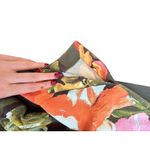 STINE GOYA SGNAICA TOP SUMMER NIGHT POPPIES Floral Print Wrap Top 3/4 Sleeve L Brown Size L Photo 7