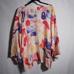Suzanne Betro 3X Colorful Flowy Boho Tunic Top V Neck Cotton Blend Lightweight Photo 1