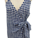 Rails  Malia Dress in‎ Navy Blue Gingham Wrap Dress Size Small Photo 3