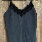 Avec Les Filles  Navy Blue Black Polka Dot Lace Camisole Top Medium Photo 0
