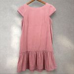 Anthropologie  Maeve Pink‎ Corduroy Tessa Flounced Dress Sz S Photo 1