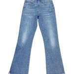 Veronica Beard Carly Kick Flare High Rise Blue Denim Raw Hem Jeans Sunrise 24 00 Photo 4