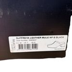 Selected Femme Black Leather Mules Block Heel Square Toe Y2K 90s Vibe Size 9 NEW Photo 2