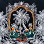 Attention  | Sleeveless Tank Top Mandala Palm Trees | Black | Womens | S Photo 1