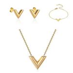 Boutique V Necklace Gold Filled Pendant Chain‎ Fashion Jewelry Photo 13
