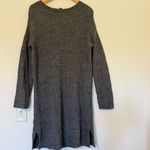 J.Crew  Women’s Sweater Dress S Gray Heathered Open Back Long Sleeve Cozy Photo 2