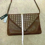 Apt. 9  NWT Marissa Clutch Brown Studded Envelope Crossbody Purse Photo 7