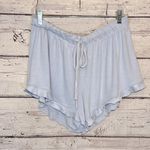 WEEKEND SOUL Shorts Pull On w Ruffle Hem Light Blue Photo 0