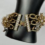 Betsey Johnson Betsy Johnson Vintage Hearts Bows Bracelet Charm Statement Gold Pearls Bunny Photo 6