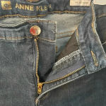 Anne Klein  Dark Blue Jeans Mid Rise Skinny Size‎ 12 Photo 5