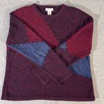 Christopher & Banks Vintage Women’s  90s Patchwork Sweater Size M Pullover Photo 3