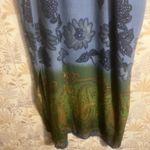 Vtg Ship n Shore Maxi Dress Blue Floral Paisley Border Size Large Made in USA Blue Photo 10