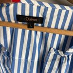 Quince 100% Organic Cotton Poplin Tiered Maxi Dress Large Blue Photo 6