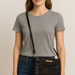 Michael Kors 🖤 Black Faux Snakeskin Crossbody Bag Photo 0