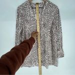 DR2 Soft Pink Gray Leopard Print Chiffon V Photo 11