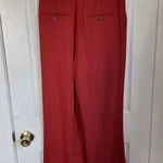 ZARA  ZW COLLECTION red wide leg masculine suit trousers georgette size M Photo 3