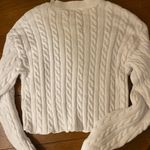 Aerie Women’s AerieWhite Cable Knit Cropped Sweater SzSmall Photo 2