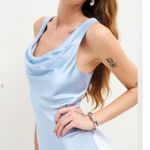 Reformation  Annabelle Silk maxi Dress Size 14 Horizon blue UB Photo 2