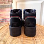 UGG  Classic Ultra Mini Braid Platform Black Suede Boho Winter Boots Women’s 11 Photo 4