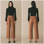 💕DOEN💕 Ayrshire Pant ~ High Waisted Military Style Pants Cassava Brown 27 NWT Photo 1