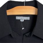 Sharagano NWT Natural Pleated Hem Shirtdress Black Button Front Tie Waist sz 10 Photo 4