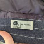 Vintage Gentry‎ Navy Blue Pinstripe Wool Blend Blazer Jacket 1 Button Women 8 Photo 6