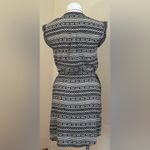 5/48 Black & White Geometric Collared ButtonDown  Sleeveless Tie Dress S… Photo 2