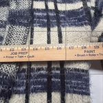 Anthropologie  La Fee Verte Womens Cardigan Eyelash Plaid Sweater Blue Fuzzy S Photo 6