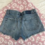 ZARA  Blue Jean Shorts Distressed Cut-Off Photo 2