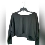 Long Sleeve Cropped Black Top in size S/M Photo 2