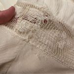 Free People Bohemian Beach Ivory Sheer Panel Swing Tank Slip Dress Medium Photo 5