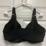 Lands' End Black Underwire Wrap Plunge Bikini Top Photo 6