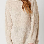 Free People 💖  She's All That Alpaca Blend Loose Knit Oversized Pullover Sweater Photo 0