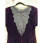 Maggy London Women's by Kenneth Nolan Purple Velvet Dress size 14 Photo 6