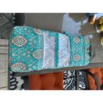 Vera Bradley  Turquoise Teal Paisley Quilted Hanging Travel Toiletry‎ Bag Photo 3