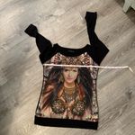 Black Graphic Long Sleeve Top Photo 5