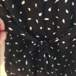 Final Touch  Black White Brushstroke Print Tie Waist Short Sleeve Tunic Women's M Photo 3